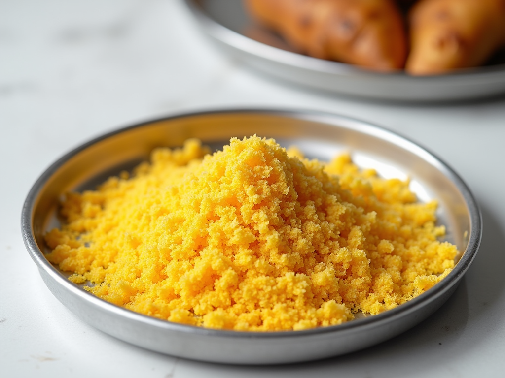 Nutritional yeast flakes in a bowl